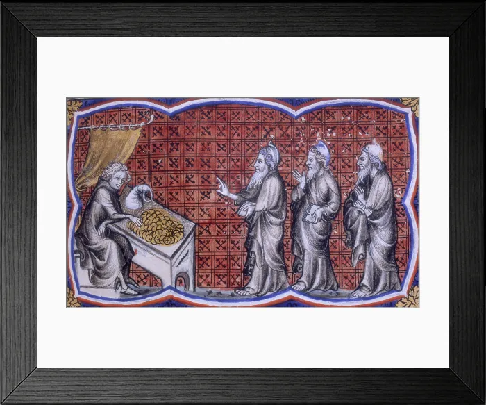 Framed Print : A scene from the Bible Historiale, 1357. Creator: Unknown Framed Print : A scene from the Bible Historiale, 1357. Creator: Unknown