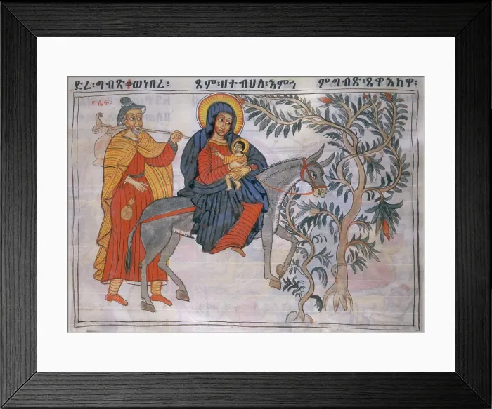 Framed Print : Joseph, Mary and Jesus leaving Egypt, c1665. Creator: Unknown Framed Print : Joseph, Mary and Jesus leaving Egypt, c1665. Creator: Unknown