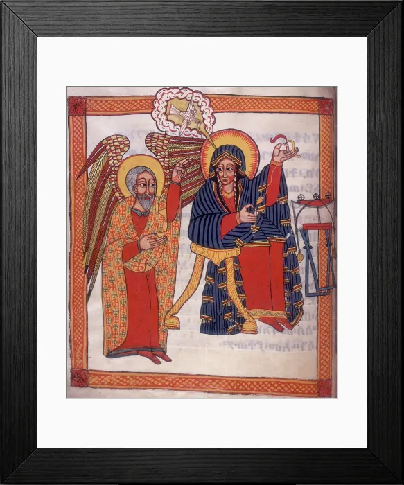 Framed Print : An angel visits Mary, c1710. Creator: Unknown Framed Print : An angel visits Mary, c1710. Creator: Unknown