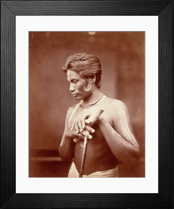 Framed Print : A Manipuri Polo player, 1860. Creator: Unknown Framed Print : A Manipuri Polo player, 1860. Creator: Unknown