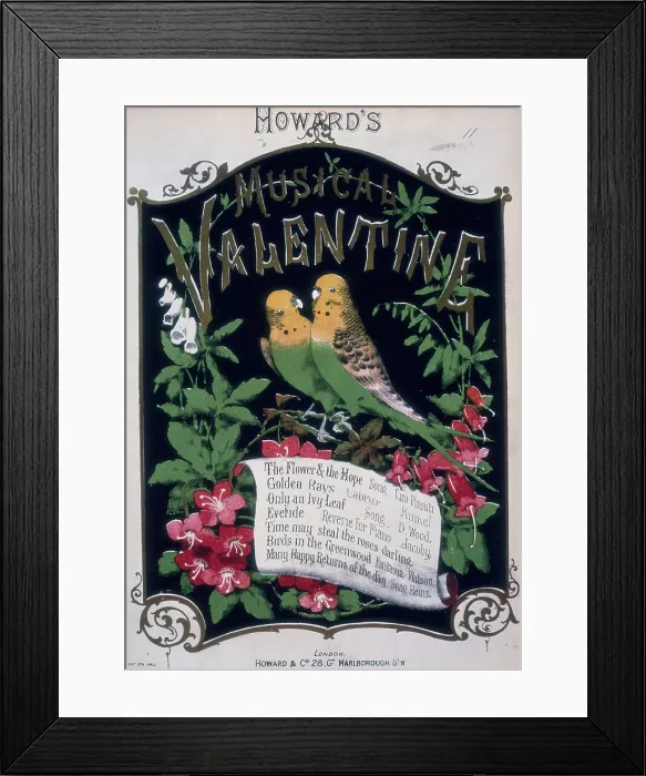 Framed Print : Howard's Musical Valentine, 1876. Creator: Unknown. Howard's Musical Valentine, 1876. Creator: Unknown Framed Print : Howard's Musical Valentine, 1876. Creator: Unknown. Howard's Musical Valentine, 1876. Creator: Unknown