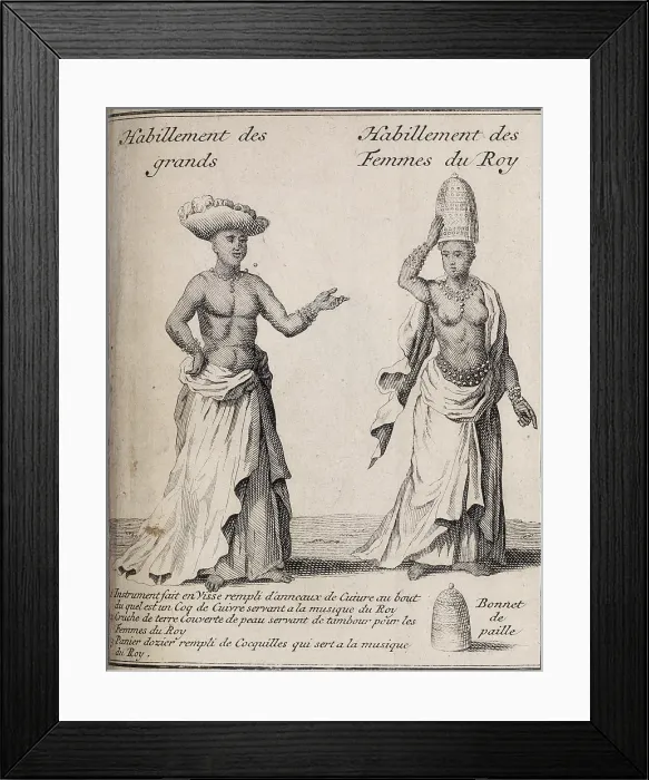 Framed Print : A man and woman from New Guinea, 1731. Creator: Unknown Framed Print : A man and woman from New Guinea, 1731. Creator: Unknown