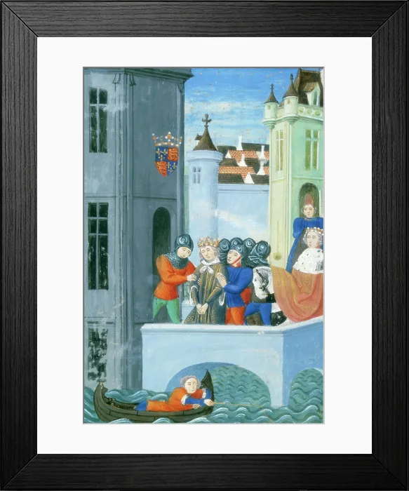 Framed Print : Richard II being taken into the Tower of London, 1399, (c1460-c1480). Creator: Unknown Framed Print : Richard II being taken into the Tower of London, 1399, (c1460-c1480). Creator: Unknown