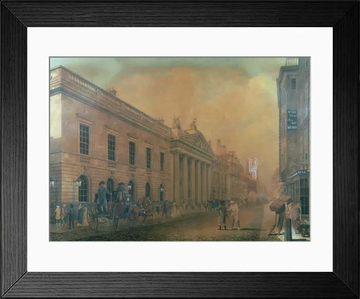 Framed Print : The East India Company's Headquarters, Leadenhall Sreet, London, 1800. Creator: Thomas Malton II. The East India Company's Headquarters, Leadenhall Sreet, London, 1800