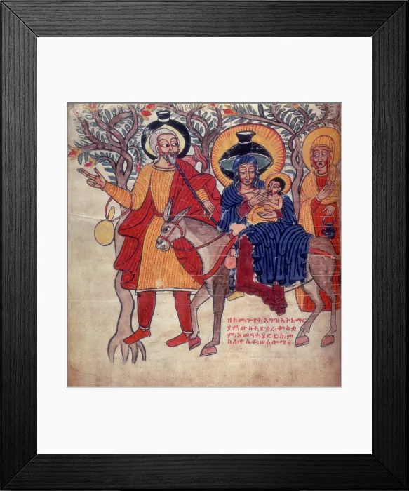 Framed Print : Joseph, Mary and Jesus leave Bethlehem, 1756. Creator: Unknown Framed Print : Joseph, Mary and Jesus leave Bethlehem, 1756. Creator: Unknown