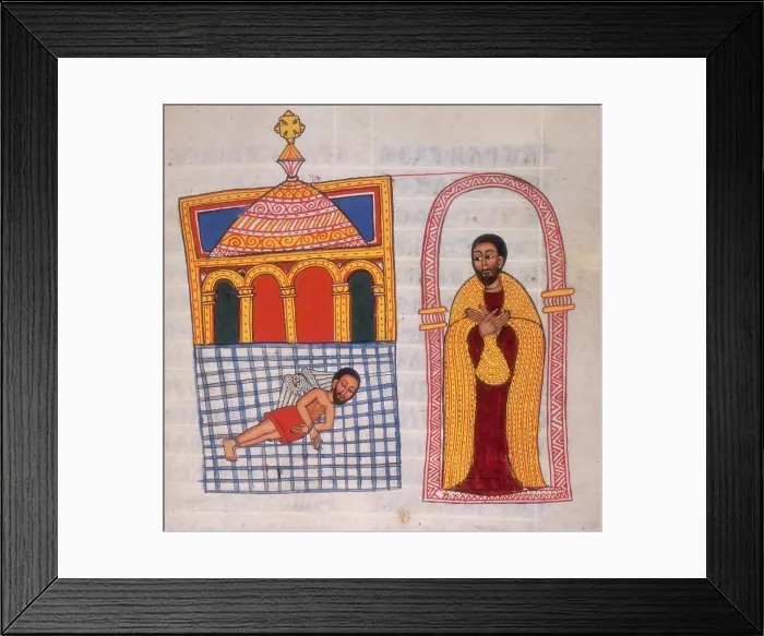 Framed Print : Sleeping man with bound hands and feet, c1710. Creator: Unknown Framed Print : Sleeping man with bound hands and feet, c1710. Creator: Unknown