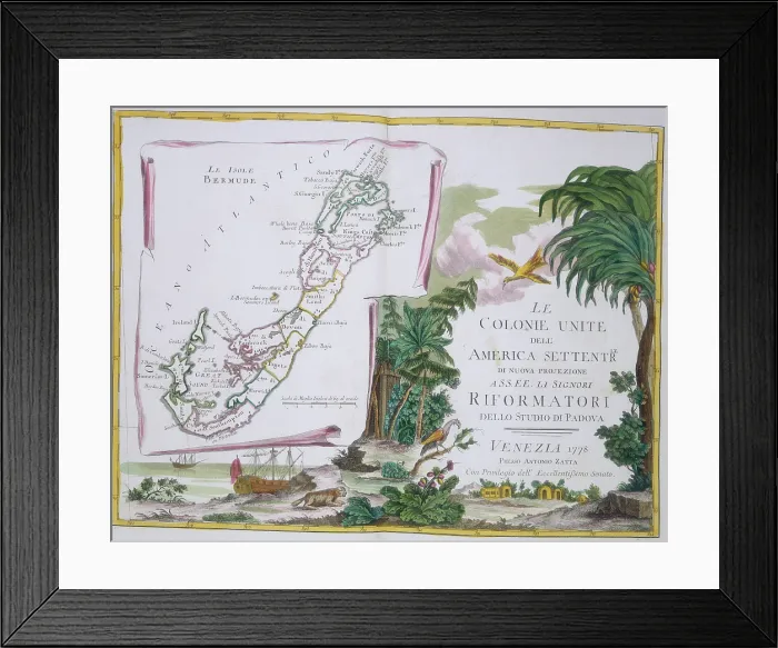 Framed Print : Map of Bermuda, 1778. Creator: Unknown Framed Print : Map of Bermuda, 1778. Creator: Unknown