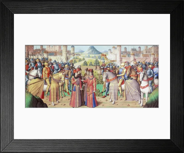 Framed Print : Armies meeting, 1475. Creator: Unknown Framed Print : Armies meeting, 1475. Creator: Unknown