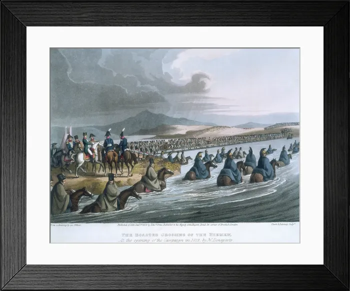 Framed Print : The Boasted Crossing of the Niemen, 1819. Creators: Matthew Dubourg, JH Clark, John Heaviside Clark. The Boasted Crossing of the Niemen, 1819 Framed Print : The Boasted Crossing of the Niemen, 1819. Creators: Matthew Dubourg, JH Clark, John Heaviside Clark. The Boasted Crossing of the Niemen, 1819
