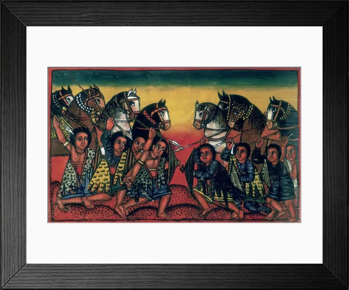 Framed Print : Cavalry going into battle, with spears and shields, c1721-c1730. Creator: Unknown Framed Print : Cavalry going into battle, with spears and shields, c1721-c1730. Creator: Unknown