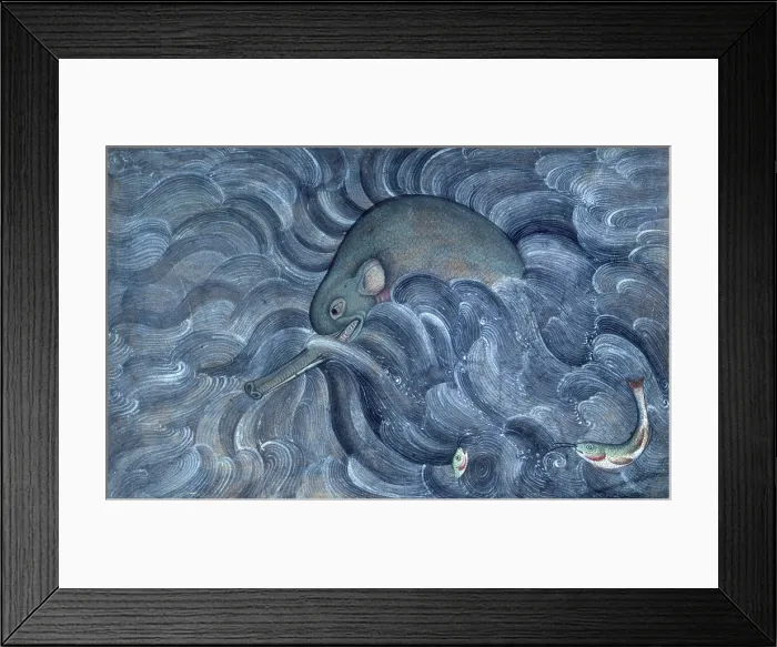 Framed Print : Aquatic beast, 1590. Creator: Sarwan Framed Print : Aquatic beast, 1590. Creator: Sarwan