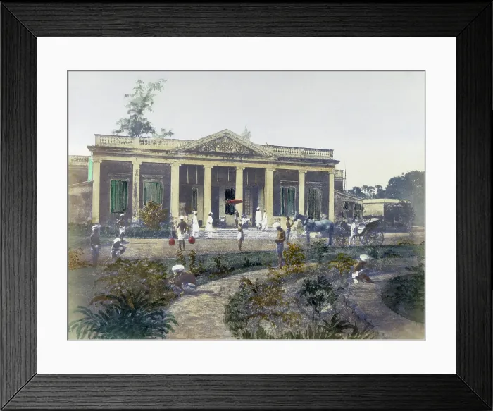 Framed Print : Residence of a European, India, 1850. Creator: Unknown Framed Print : Residence of a European, India, 1850. Creator: Unknown