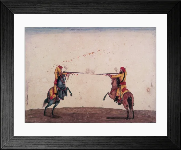 Framed Print : Two soldiers of Skinner's Horse cavalry unit, c1815-c1827. Creator: Ali Khan Ghulam. Two soldiers of Skinner's Horse cavalry unit, c1815-c1827. Creator: Ali Khan Ghulam Framed Print : Two soldiers of Skinner's Horse cavalry unit, c1815-c1827. Creator: Ali Khan Ghulam. Two soldiers of Skinner's Horse cavalry unit, c1815-c1827. Creator: Ali Khan Ghulam