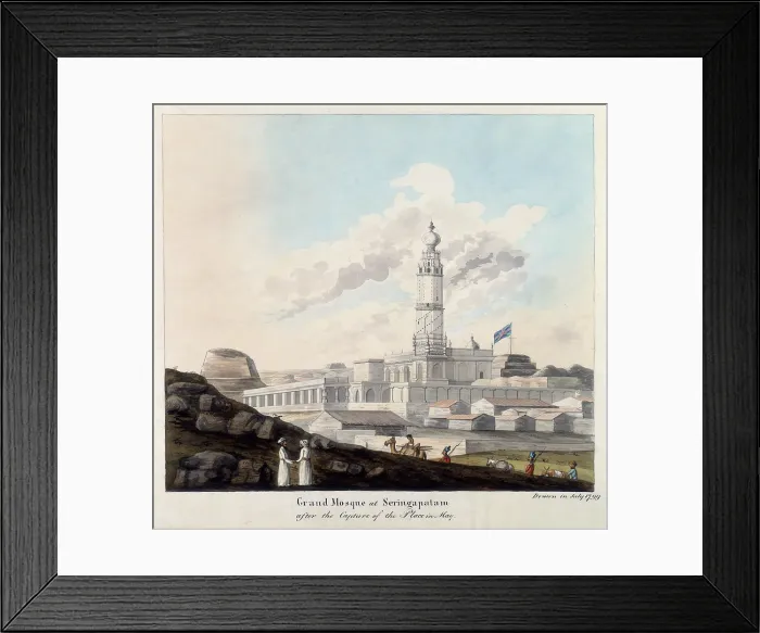 Framed Print : The Grand Mosque at Seringapatam, India, after the Capture of the Place in May, 1799. Creator: Unknown Framed Print : The Grand Mosque at Seringapatam, India, after the Capture of the Place in May, 1799. Creator: Unknown