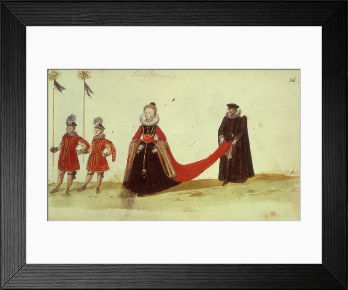 Framed Print : Mayoress and attendants, c1621. Creator: Unknown Framed Print : Mayoress and attendants, c1621. Creator: Unknown