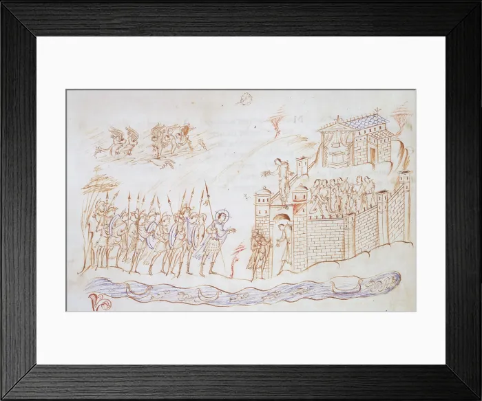 Framed Print : Christ with an army, c1020-c1030. Creator: Unknown Framed Print : Christ with an army, c1020-c1030. Creator: Unknown