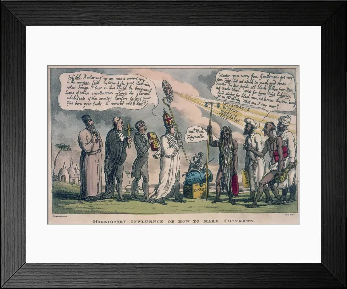 Framed Print : Missionary Influence or How to Make Converts, 1815. Creator: Thomas Rowlandson. Missionary Influence or How to Make Converts, 1815. Creator: Thomas Rowlandson Framed Print : Missionary Influence or How to Make Converts, 1815. Creator: Thomas Rowlandson. Missionary Influence or How to Make Converts, 1815. Creator: Thomas Rowlandson