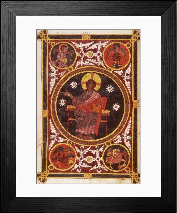 Framed Print : Christ in majesty, 1109. Creator: Petrus Framed Print : Christ in majesty, 1109. Creator: Petrus