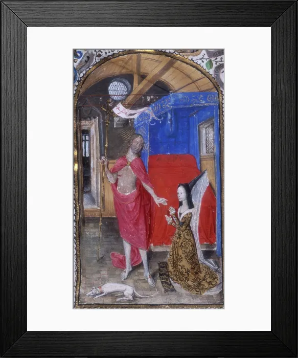 Framed Print : Margaret of York and the Resurrected Christ, c1468. Creator: Master of Girard de Rousillon Framed Print : Margaret of York and the Resurrected Christ, c1468. Creator: Master of Girard de Rousillon