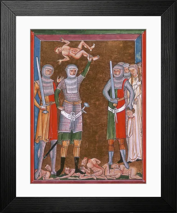 Framed Print : The Massacre of the Innocents, c1350. Creator: Unknown Framed Print : The Massacre of the Innocents, c1350. Creator: Unknown