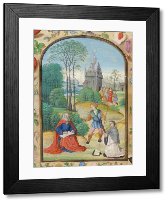Framed Print : St. Paul Writing His Epistles with John Colet, 1506. Creator: Unknown Framed Print : St. Paul Writing His Epistles with John Colet, 1506. Creator: Unknown