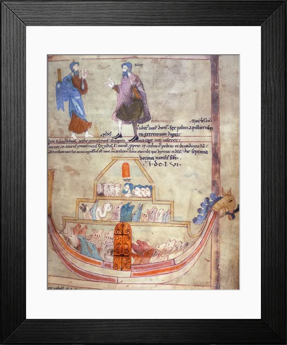 Framed Print : Noah's Ark, second quarter of the 11th century. Creator: Unknown. Noah's Ark, second quarter of the 11th century. Creator: Unknown Framed Print : Noah's Ark, second quarter of the 11th century. Creator: Unknown. Noah's Ark, second quarter of the 11th century. Creator: Unknown