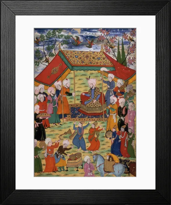Framed Print : Timur receiving a deputation, 1600. Creator: Unknown Framed Print : Timur receiving a deputation, 1600. Creator: Unknown