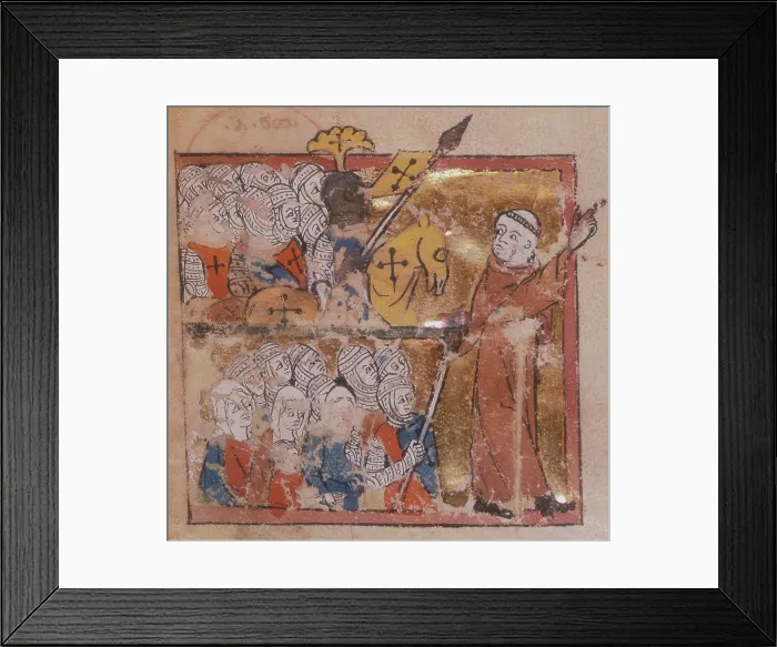 Framed Print : Peter the Hermit leading the Crusades, 1311. Creator: Unknown Framed Print : Peter the Hermit leading the Crusades, 1311. Creator: Unknown