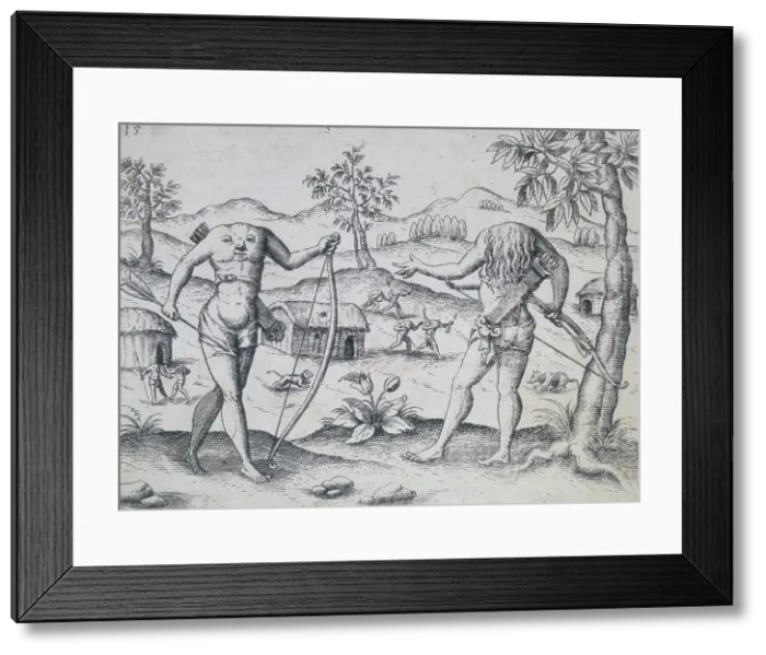 Framed Print : The Ewaiponoma, 1599. Creator: Unknown Framed Print : The Ewaiponoma, 1599. Creator: Unknown