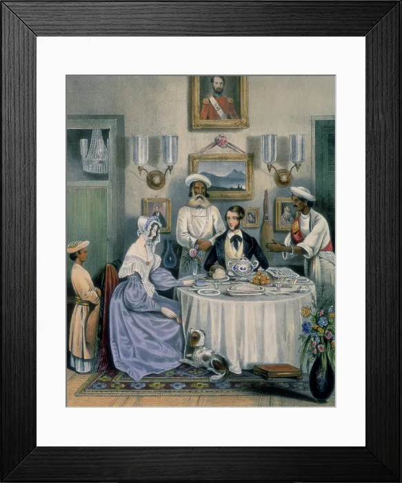 Framed Print : The Breakfast, 1842. Creator: J. Bouvier Framed Print : The Breakfast, 1842. Creator: J. Bouvier
