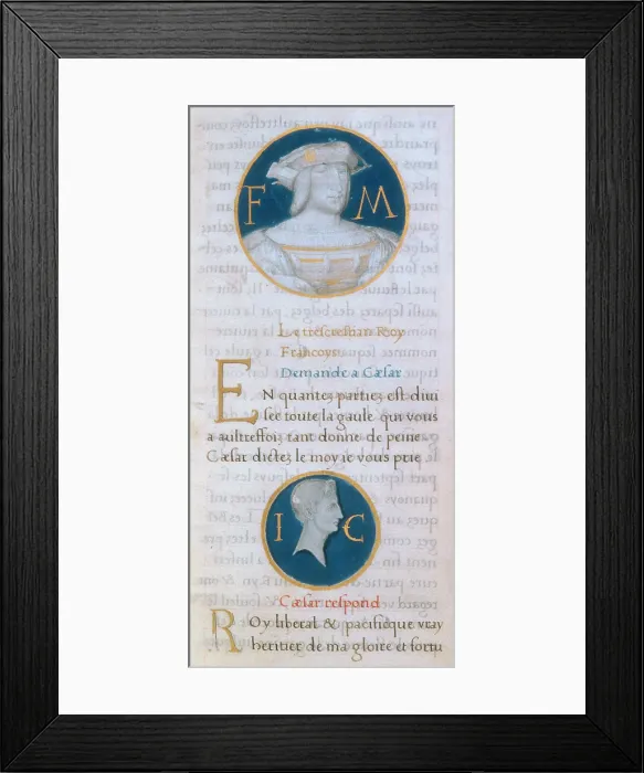 Framed Print : Francis I and Julius Caesar, 1519. Creator: Godefroy Le Batave Framed Print : Francis I and Julius Caesar, 1519. Creator: Godefroy Le Batave
