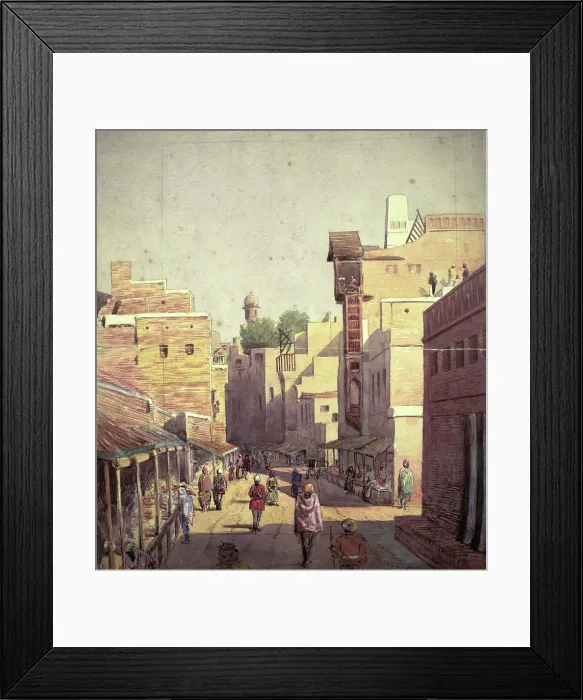 Framed Print : The Lahore Bazaar near Delhi Gate (Punjab), 1879. Creator: Alfred Frederick Pollock Harcourt Framed Print : The Lahore Bazaar near Delhi Gate (Punjab), 1879. Creator: Alfred Frederick Pollock Harcourt
