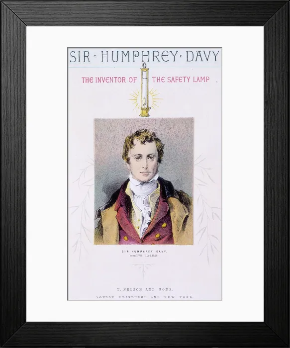 Framed Print : Sir Humphrey Davy, the Inventor of the Safety Lamp, c1875-c1878. Creator: Unknown Framed Print : Sir Humphrey Davy, the Inventor of the Safety Lamp, c1875-c1878. Creator: Unknown