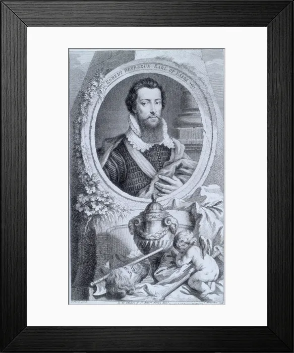 Framed Print : Robert Devereux, 2nd Earl of Essex, c1743-c1751. Creator: Jacobus Houbraken Framed Print : Robert Devereux, 2nd Earl of Essex, c1743-c1751. Creator: Jacobus Houbraken