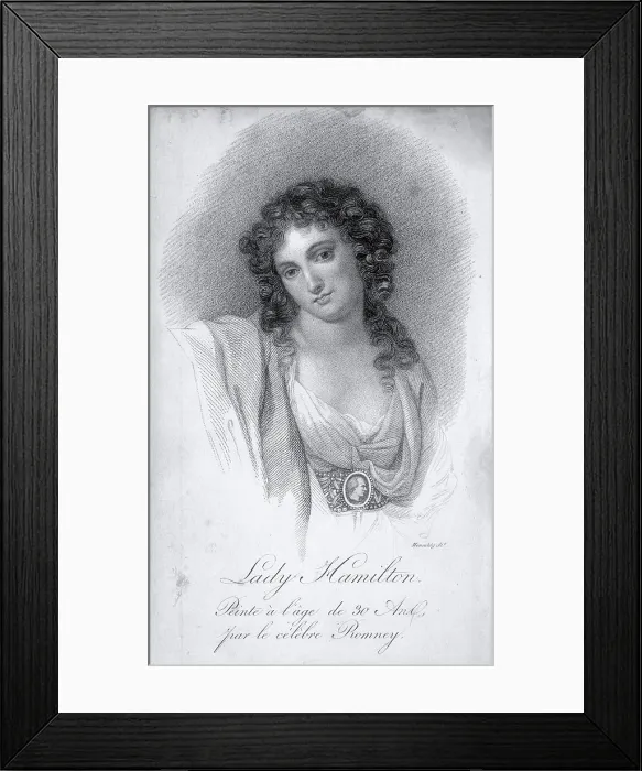 Framed Print : Lady Emma Hamilton at the age of 30, 1816. Creator: Antoine Maxime Monsaldy