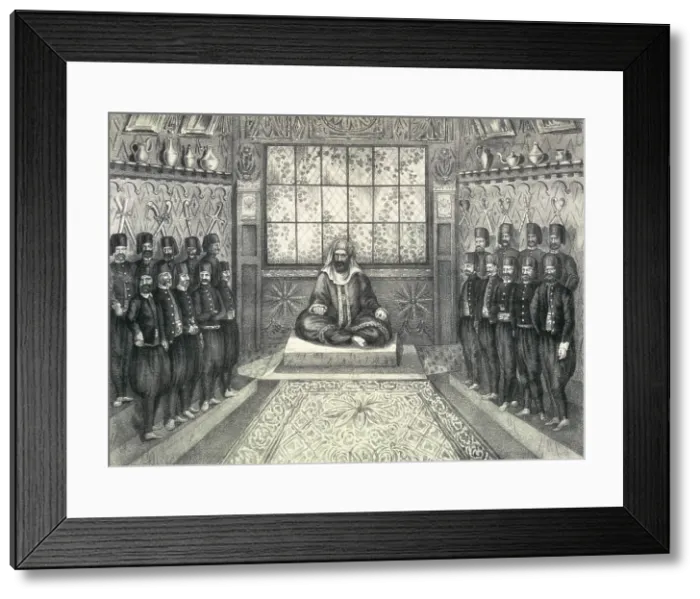 Framed Print : Audience of Hussein II Bey, 1835. Creator: Unknown Framed Print : Audience of Hussein II Bey, 1835. Creator: Unknown