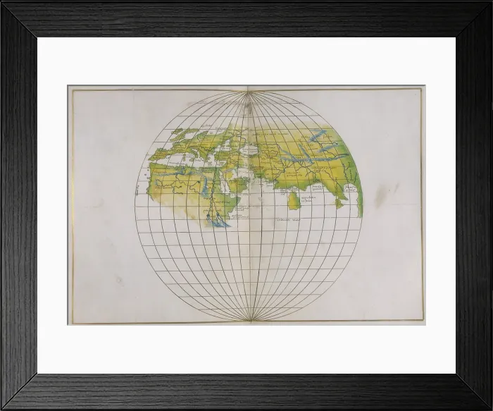 Framed Print : Global map, 1540. Creator: Battista Agnese Framed Print : Global map, 1540. Creator: Battista Agnese