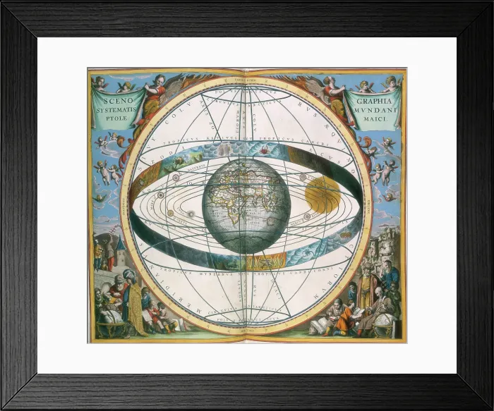 Framed Print : Ptolemaic Solar System, 1660. Creator: Unknown Framed Print : Ptolemaic Solar System, 1660. Creator: Unknown