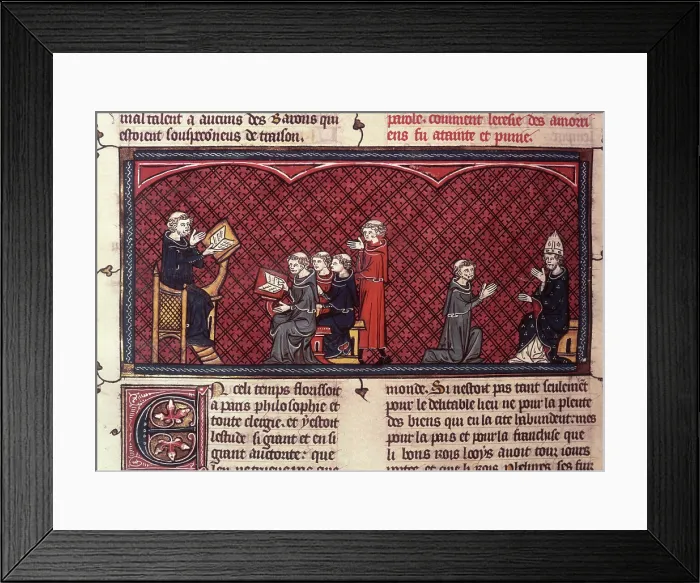 Framed Print : Amalric of Bene lecturing, c1325-c1350. Creator: Unknown Framed Print : Amalric of Bene lecturing, c1325-c1350. Creator: Unknown