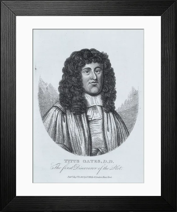 Framed Print : Titus Oates, D.D. The first Discoverer of the Plot, 1813. Creator: Unknown Framed Print : Titus Oates, D.D. The first Discoverer of the Plot, 1813. Creator: Unknown