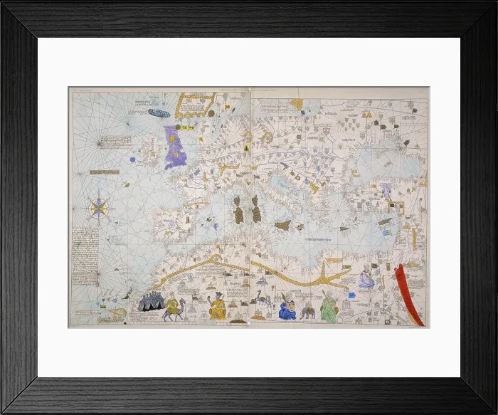 Framed Print : Map of Europe, North Africa and the Mediterranean, c1842-c1853. Creator: Unknown Framed Print : Map of Europe, North Africa and the Mediterranean, c1842-c1853. Creator: Unknown
