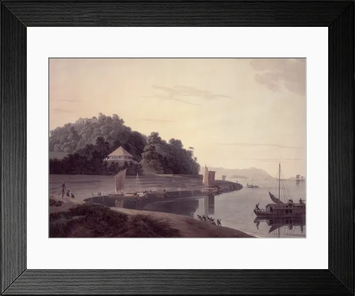 Framed Print : Siccra Gulley on the Ganges, c1795-c1809. Creators: Thomas Daniell, William Daniell Framed Print : Siccra Gulley on the Ganges, c1795-c1809. Creators: Thomas Daniell, William Daniell