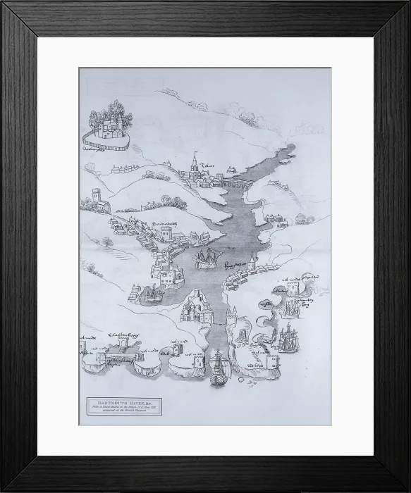 Framed Print : A map of Dartmouth Haven, Devon, 1806. Creator: Daniel Lysons Framed Print : A map of Dartmouth Haven, Devon, 1806. Creator: Daniel Lysons