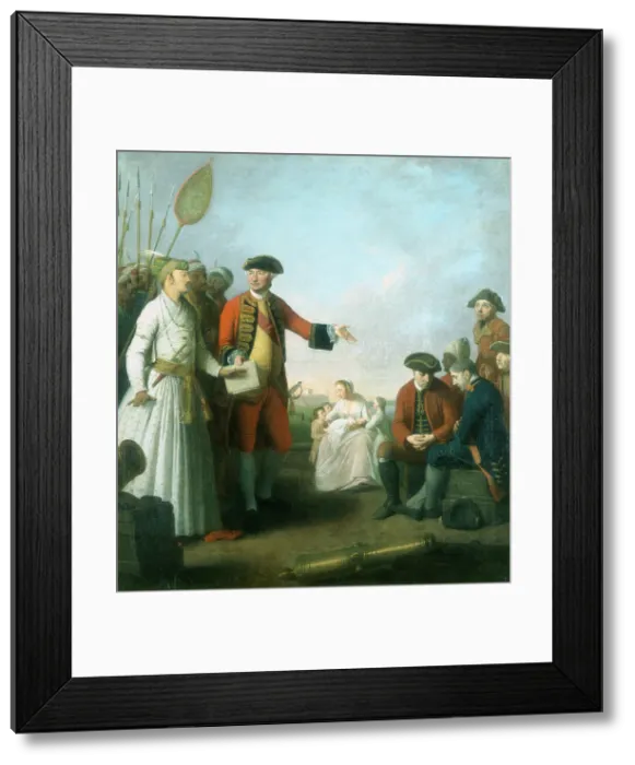 Framed Print : Lord Clive and the Nawab of Bengal, 1773. Creator: Edward Penny Framed Print : Lord Clive and the Nawab of Bengal, 1773. Creator: Edward Penny