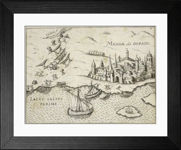 Framed Print : City of Manoa, 1599. Creator: Unknown Framed Print : City of Manoa, 1599. Creator: Unknown