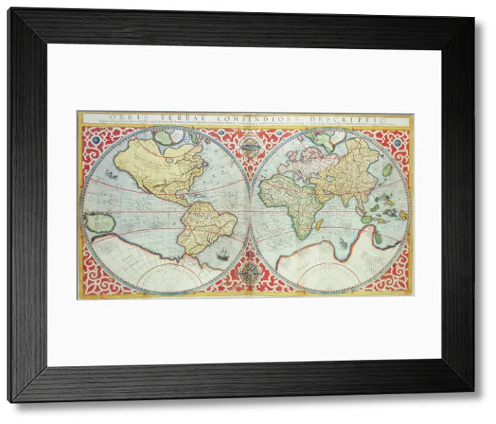 Framed Print : World Map, 1587. Creator: Gerardus Mercator Framed Print : World Map, 1587. Creator: Gerardus Mercator