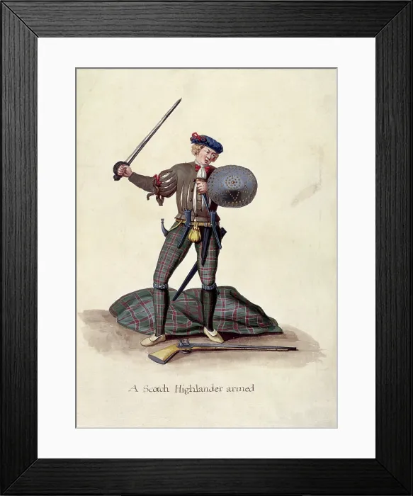 Framed Print : A Scotch Highlander armed, 19th century? Creator: Unknown Framed Print : A Scotch Highlander armed, 19th century? Creator: Unknown