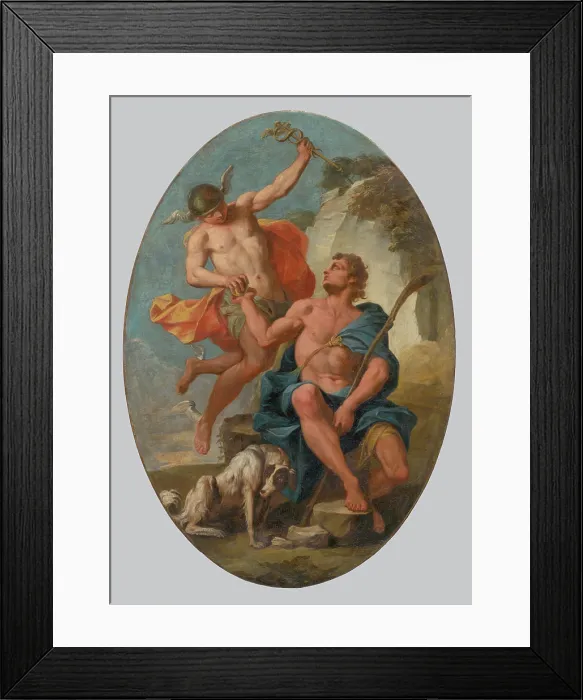 Framed Print : Mercury and Paris, 1730-1750. Creator: Johann Heinrich Schonfeld Framed Print : Mercury and Paris, 1730-1750. Creator: Johann Heinrich Schonfeld