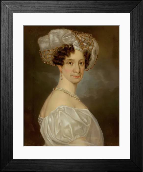 Framed Print : Portrait of an Older Lady, 1834. Creator: Johann Lestyan Framed Print : Portrait of an Older Lady, 1834. Creator: Johann Lestyan