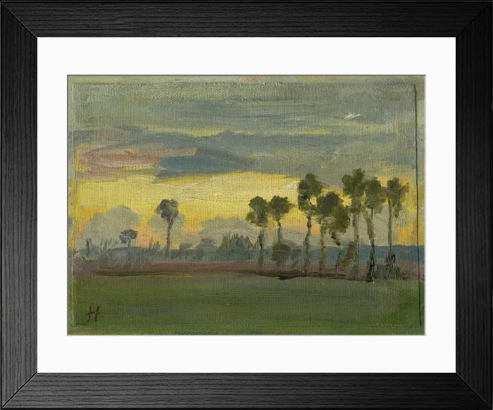 Framed Print : Sunset, around 1892. Creator: Jozef Hanula Framed Print : Sunset, around 1892. Creator: Jozef Hanula